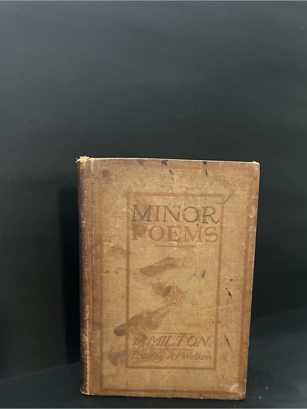 Minor Poems by J. Milton - Brown Hardcover Book